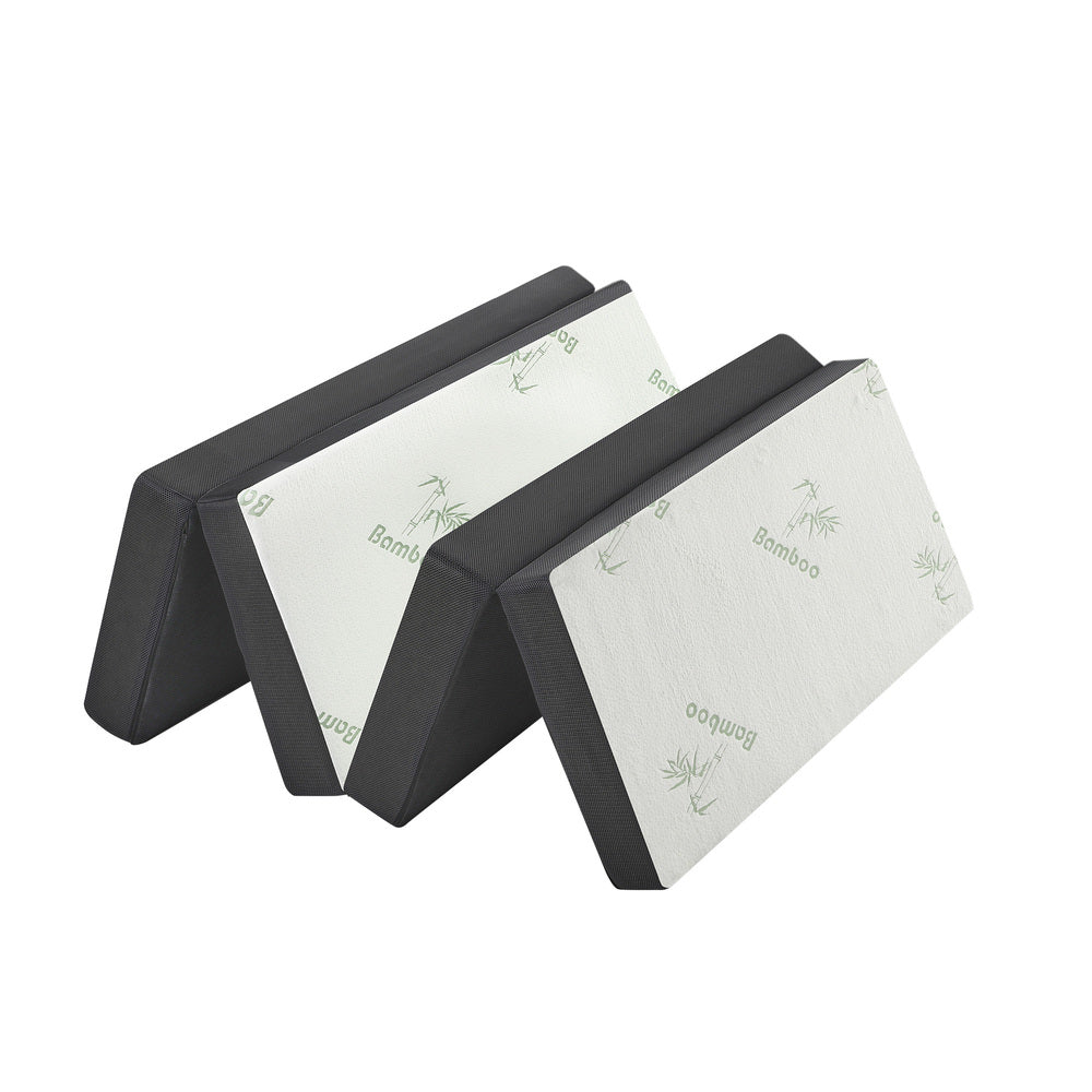 Bedra Foldable Mattress Bamboo 4 Fold Camping Floor Cushion-Folding Mattress Cushion-PEROZ Accessories