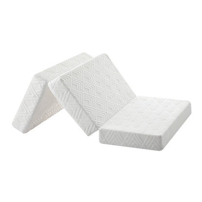 Bedra Folding Mattress 3-Fold Foldable Foam White-Folding Mattress Cushion-PEROZ Accessories