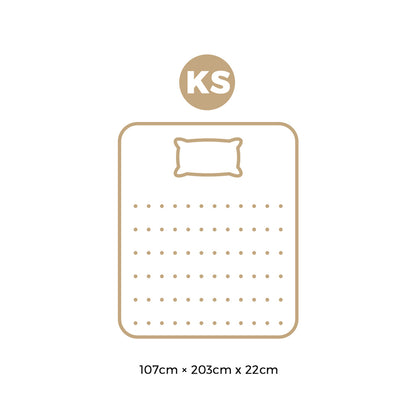 Bedra King Single Mattress 22CM Cool Gel Foam Bonnell Spring with Pillow-Mattress-PEROZ Accessories