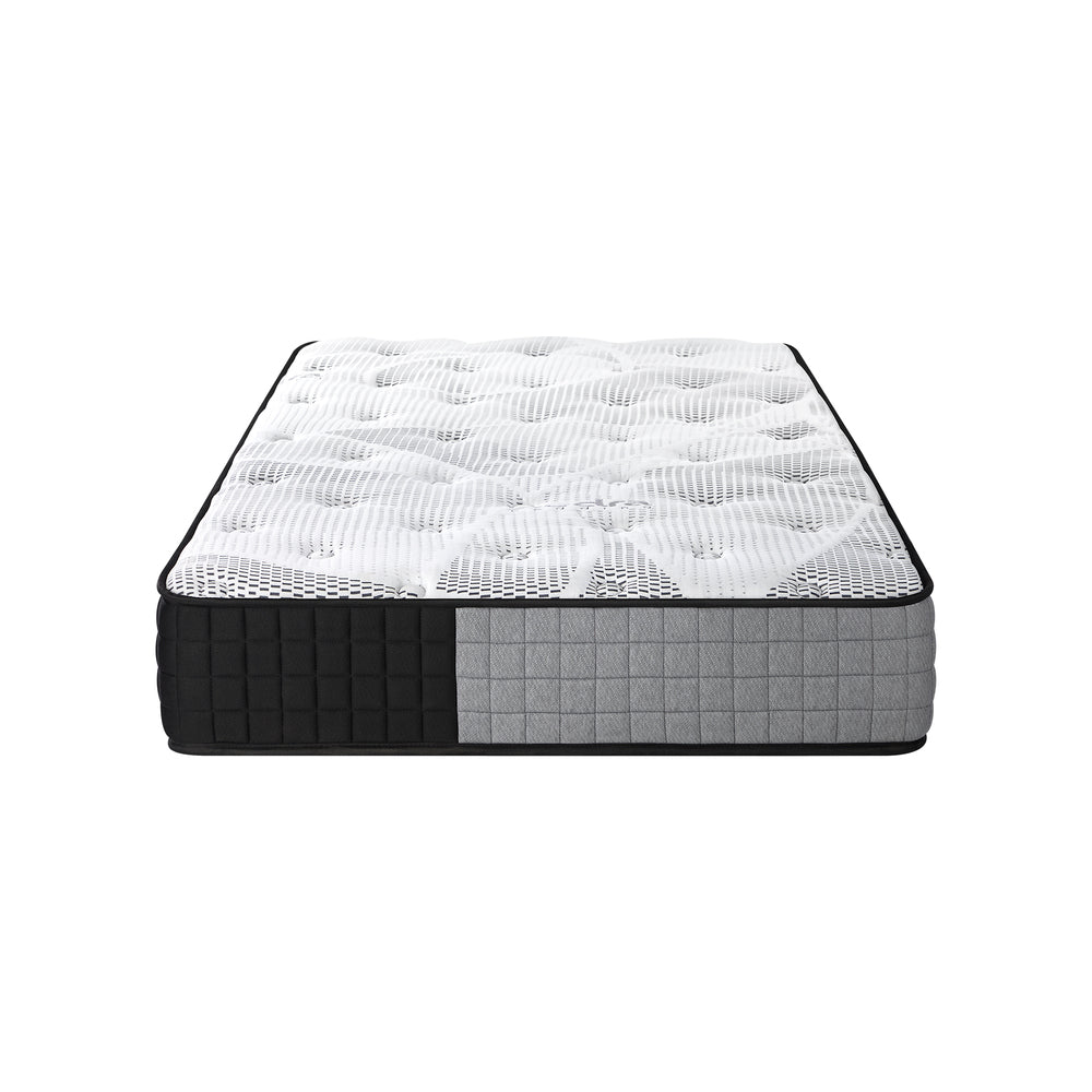 Bedra King Single Mattress Tight Top Foam Pocketed Springs 24cm-Mattress-PEROZ Accessories