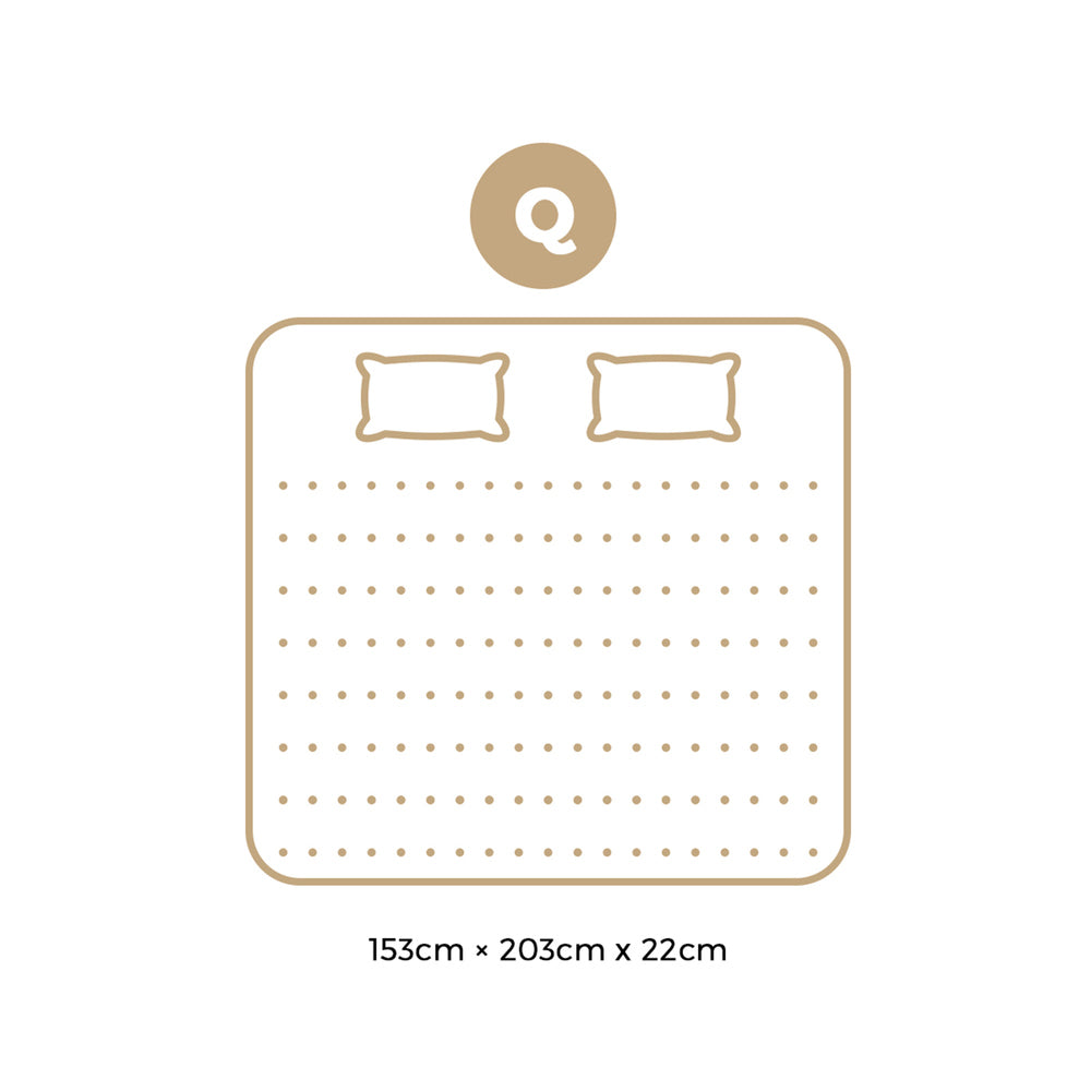 Bedra Queen Mattress 22CM Cool Gel Foam Bonnell Spring with Pillows-Mattress-PEROZ Accessories