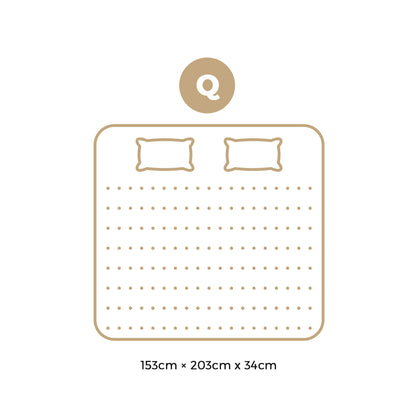 Bedra Queen Mattress Cool Gel Foam Pocket Spring 34CM with Pillows-Mattress-PEROZ Accessories
