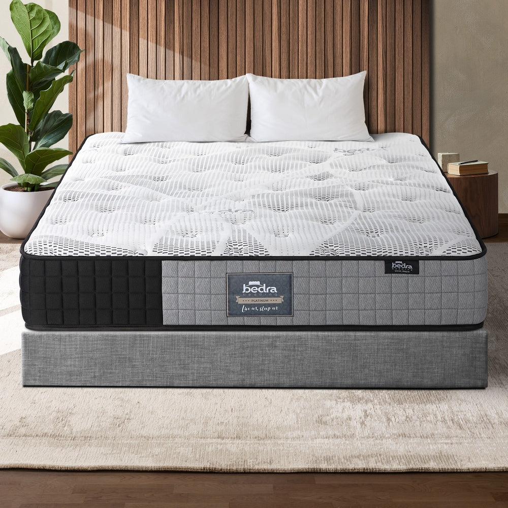 Bedra Queen Mattress Tight Top Foam Pocketed Springs 24cm-Mattress-PEROZ Accessories