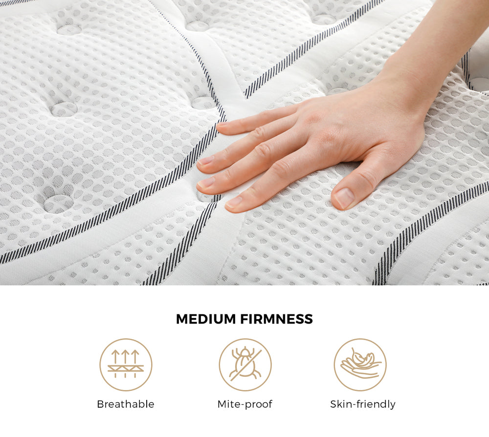 Bedra Single Mattress Bonnell Spring Tight Top 21CM-Mattress-PEROZ Accessories