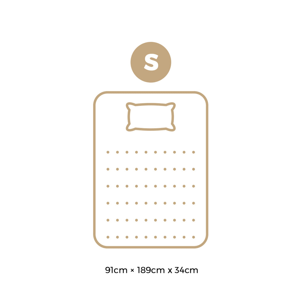 Bedra Single Mattress Cool Gel Foam Pocket Spring 34CM with Pillow-Mattress-PEROZ Accessories