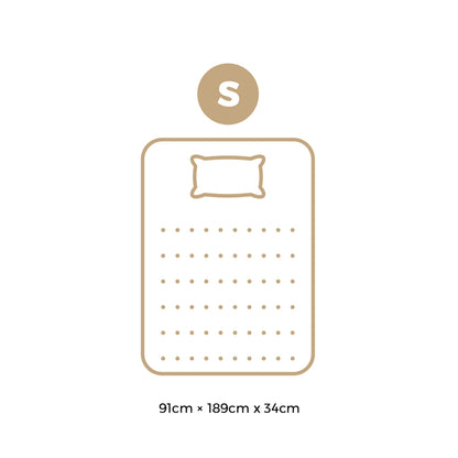 Bedra Single Mattress Cool Gel Foam Pocket Spring 34CM with Pillow-Mattress-PEROZ Accessories