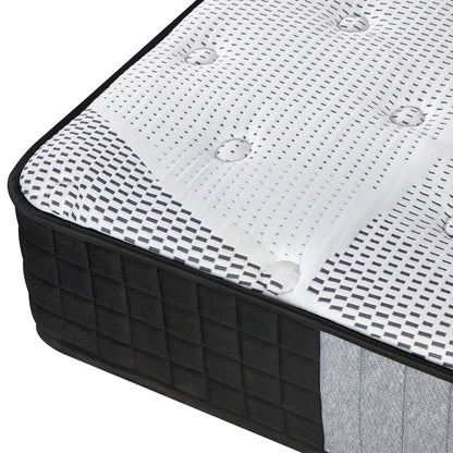 Bedra Single Mattress Tight Top Foam Pocketed Springs 24cm-Mattress-PEROZ Accessories