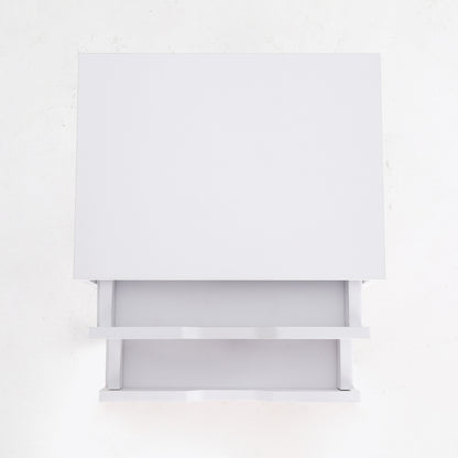 Bedside Table 2 Drawer Wood Leg Storage Cabinet Nightstand SUZY WHITE-Furniture > Bedroom > Bedside Tables-PEROZ Accessories