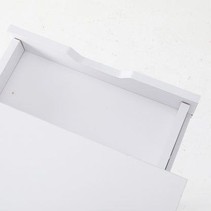 Bedside Table 2 Drawer Wood Leg Storage Cabinet Nightstand SUZY WHITE-Furniture > Bedroom > Bedside Tables-PEROZ Accessories