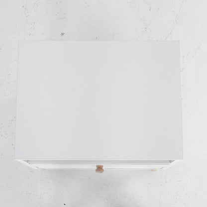 Bedside Table Side Storage Cabinet Nightstand Bedroom 2 Drawer ANYA - WHITE-Furniture > Bedroom > Bedside Tables-PEROZ Accessories