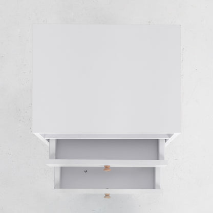 Bedside Table Side Storage Cabinet Nightstand Bedroom 2 Drawer ANYA - WHITE-Furniture > Bedroom > Bedside Tables-PEROZ Accessories