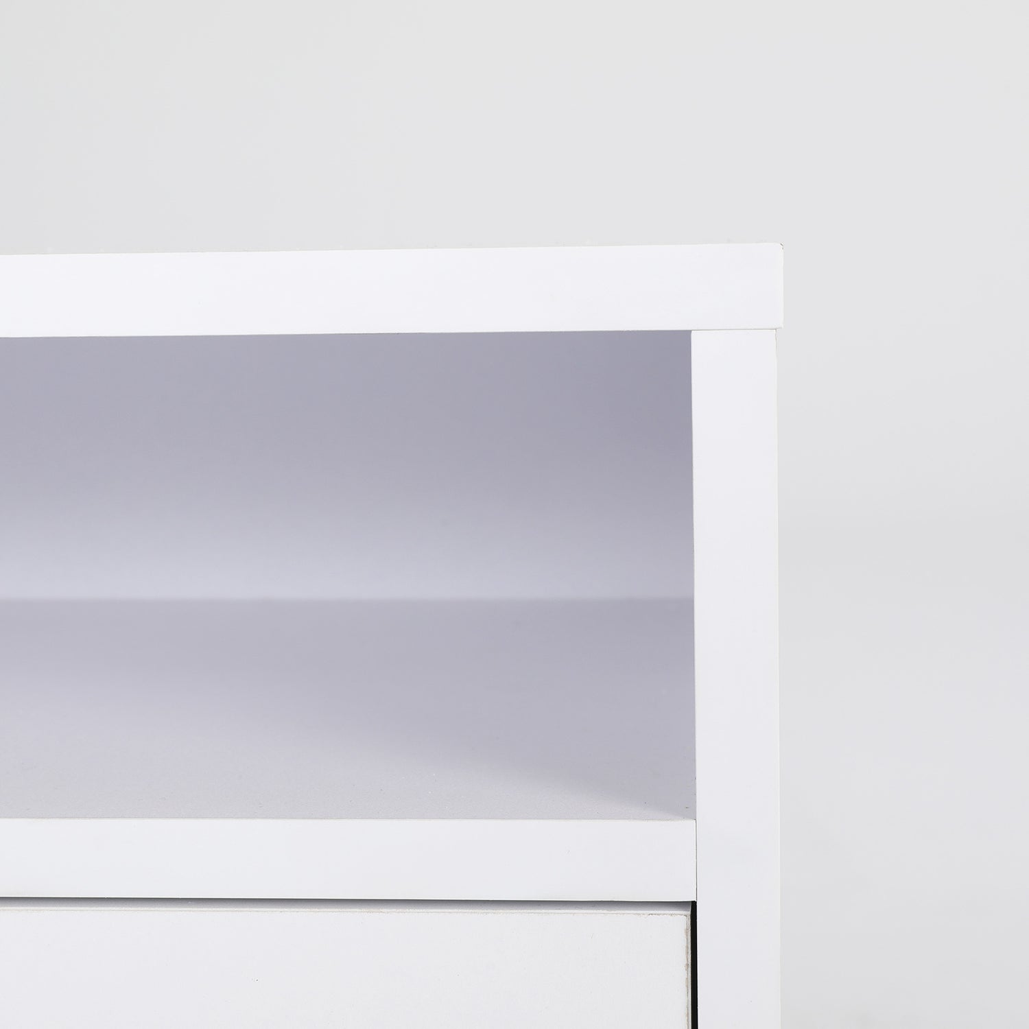 Bedside Table Side Storage Cabinet Nightstand Bedroom 2 Drawer ANYA - WHITE-Furniture > Bedroom > Bedside Tables-PEROZ Accessories