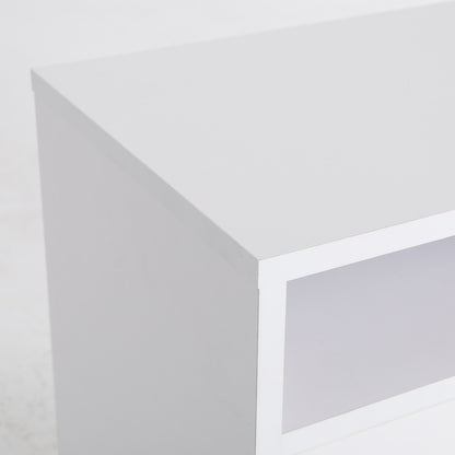 Bedside Table Side Storage Cabinet Nightstand Bedroom 2 Drawer ANYA - WHITE-Furniture > Bedroom > Bedside Tables-PEROZ Accessories