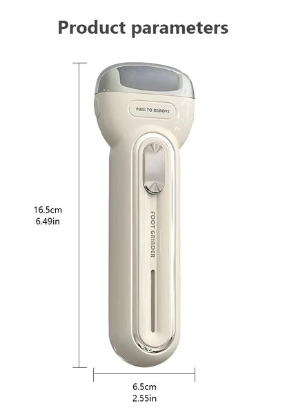 Beige Electric Foot Grinder with USB Charging - Dual-Speed Callus Remover for Smooth, Exfoliated Feet-Foot Care-PEROZ Accessories