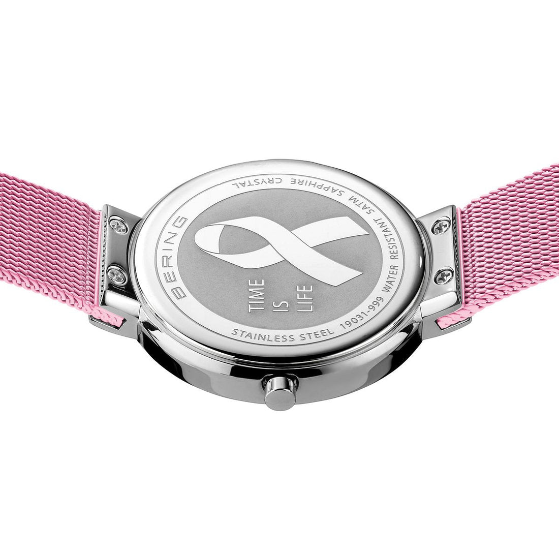 Bering Aurora Borealis Gift Set 31mm Pink Milanese Strap with Matching Bracelet Watch-PEROZ Accessories