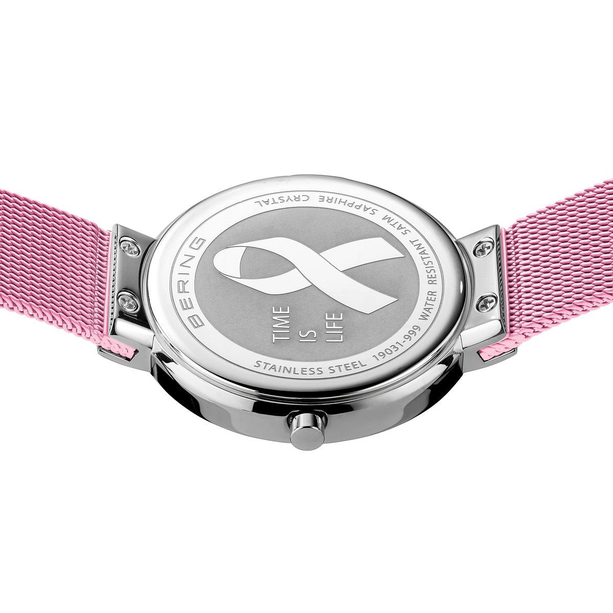 Bering Aurora Borealis Gift Set 31mm Pink Milanese Strap with Matching Bracelet Watch-PEROZ Accessories
