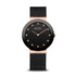 Bering Ceramic Polished Rose Gold Black Mesh Watch-PEROZ Accessories