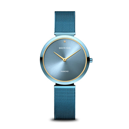 Bering Charity 32mm Blue Milanese Strap Watch-PEROZ Accessories