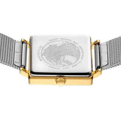 Bering Classic 26mm Polished Gold Case and Silver Strap Watch-PEROZ Accessories