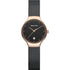 Bering Classic 26mm Rose Gold Black Milanese Strap Watch-PEROZ Accessories