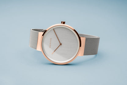 Bering Classic Brushed Rose Gold 39mm Watch-PEROZ Accessories