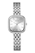 Bering Classic Ladies 26mm Square Case Silver Metal Strap Watch-PEROZ Accessories