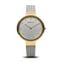 Bering Classic Polished Gold Silver Mesh Watch-PEROZ Accessories