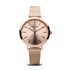Bering Classic Polished Rose Gold 34mm Mesh Watch-PEROZ Accessories