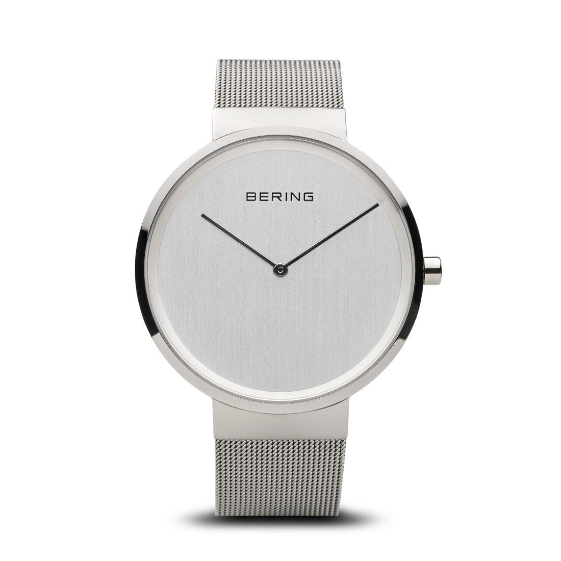 Bering Classic Polished Silver 39mm Milanese Strap-PEROZ Accessories
