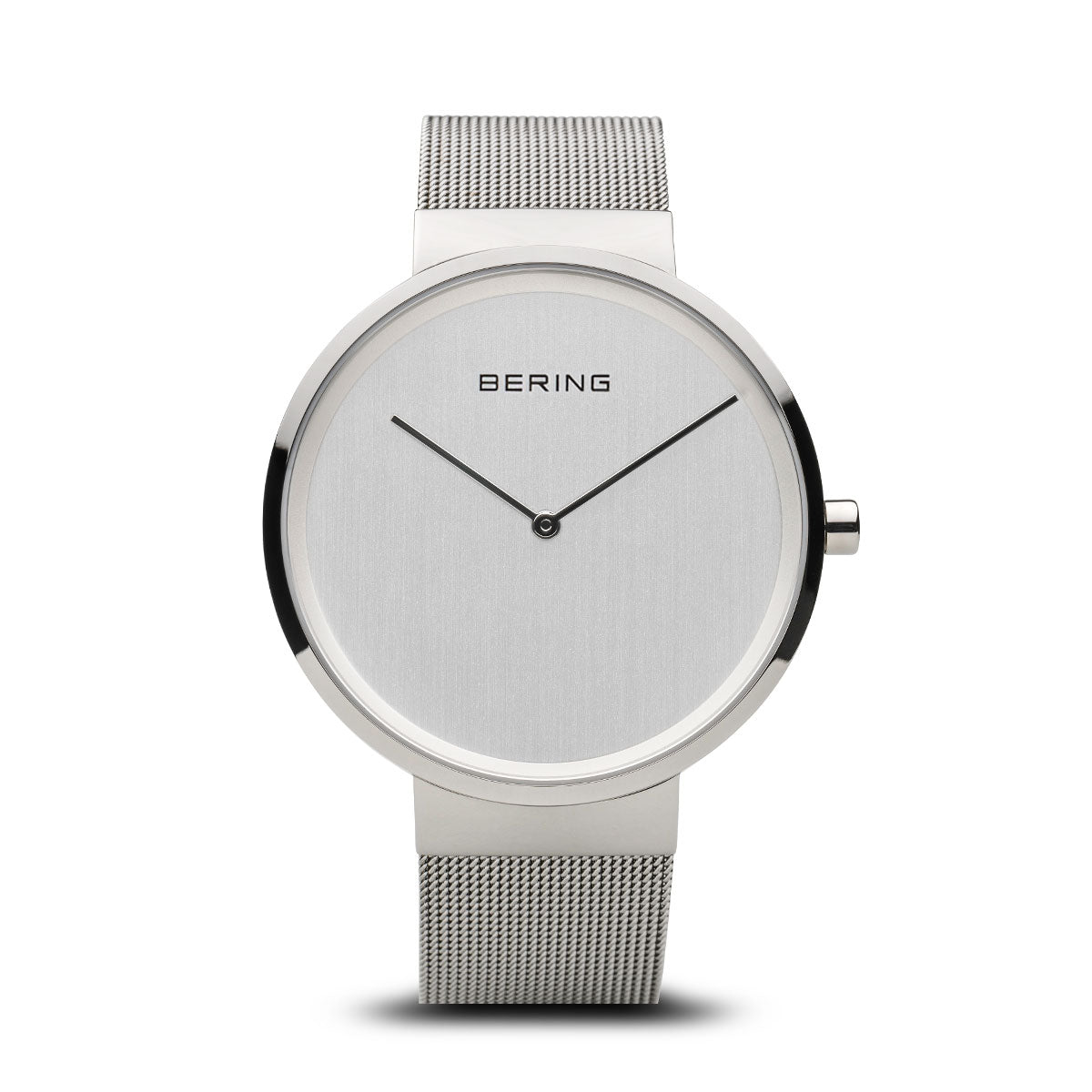 Bering Classic Polished Silver 39mm Milanese Strap-PEROZ Accessories