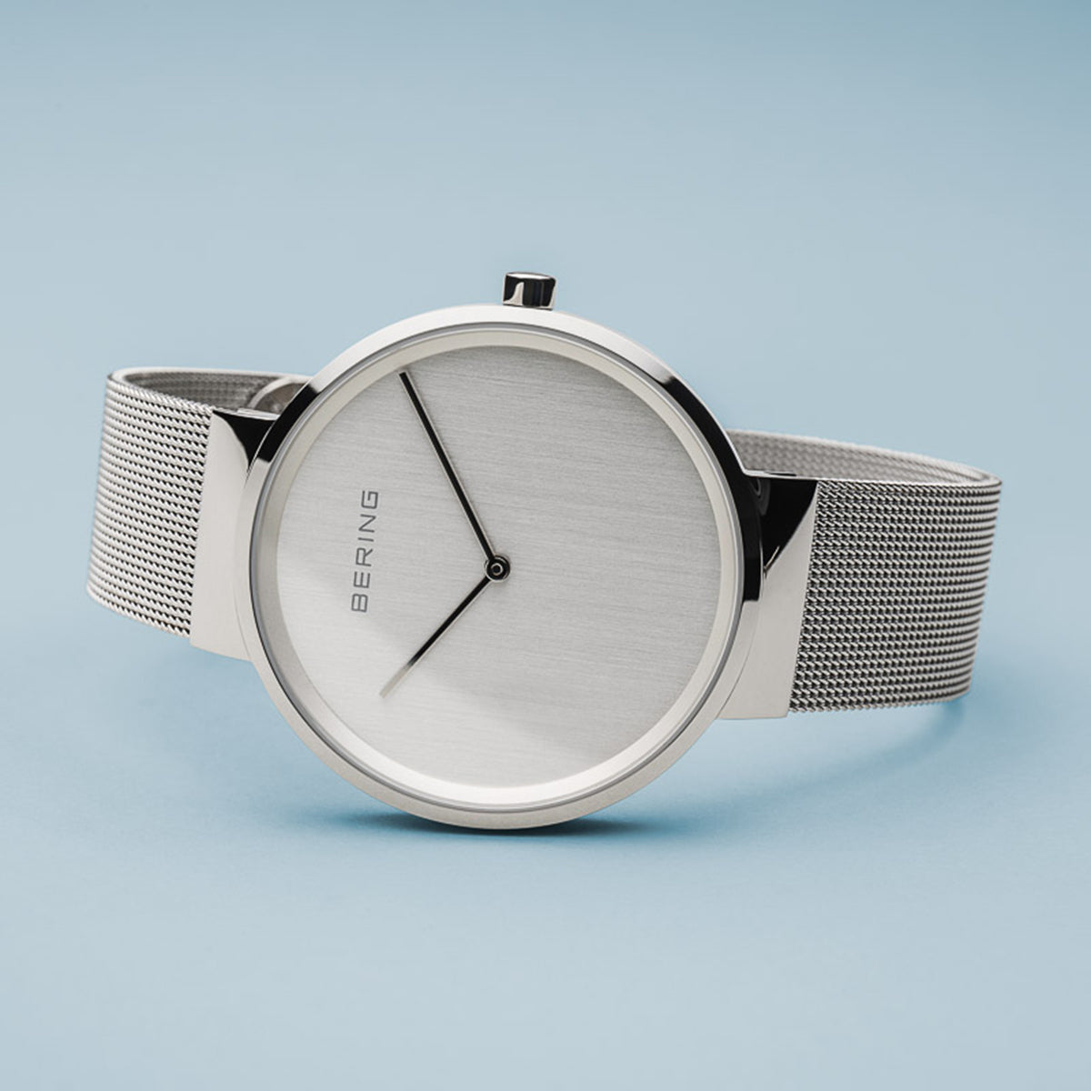 Bering Classic Polished Silver 39mm Milanese Strap-PEROZ Accessories