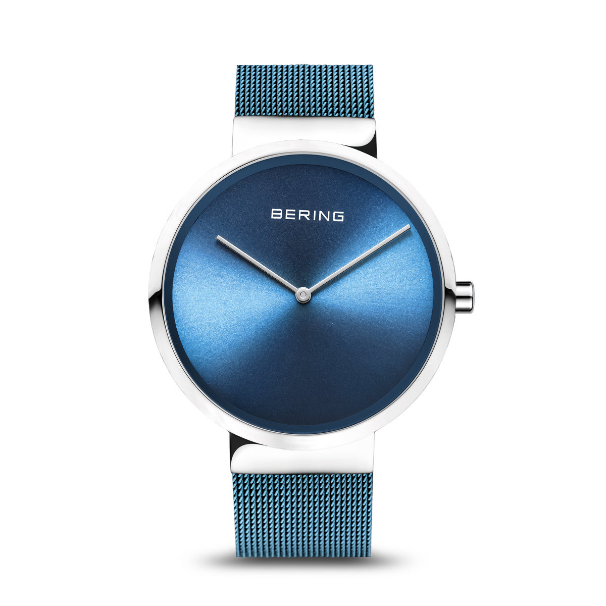 Bering Classic Polished Silver Ice Blue Watch-PEROZ Accessories