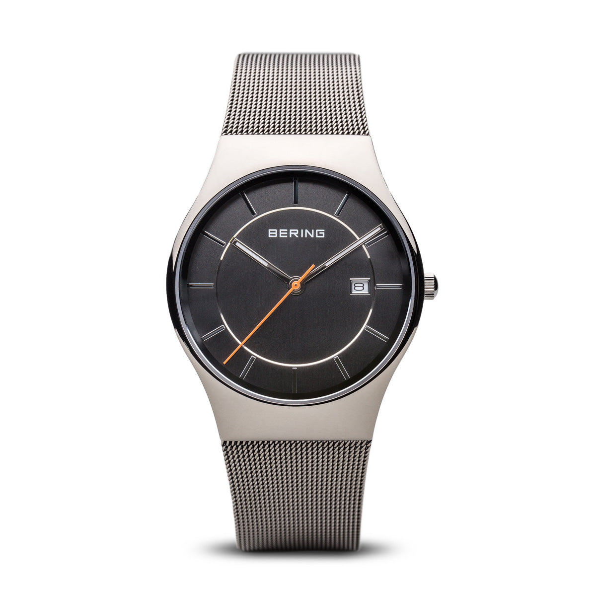 Bering Classic Polished Silver Mesh Watch-PEROZ Accessories