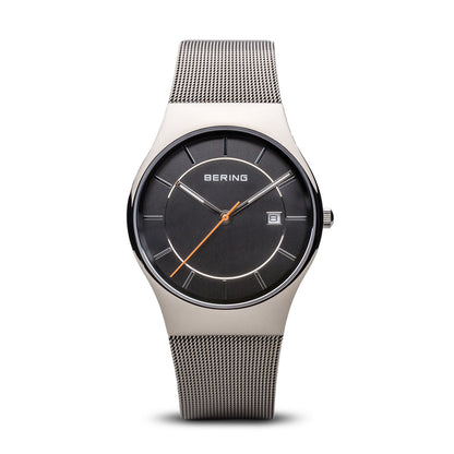 Bering Classic Polished Silver Mesh Watch-PEROZ Accessories