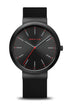 Bering Gents 41mm Black Dial Black Silicon Strap Watch-PEROZ Accessories
