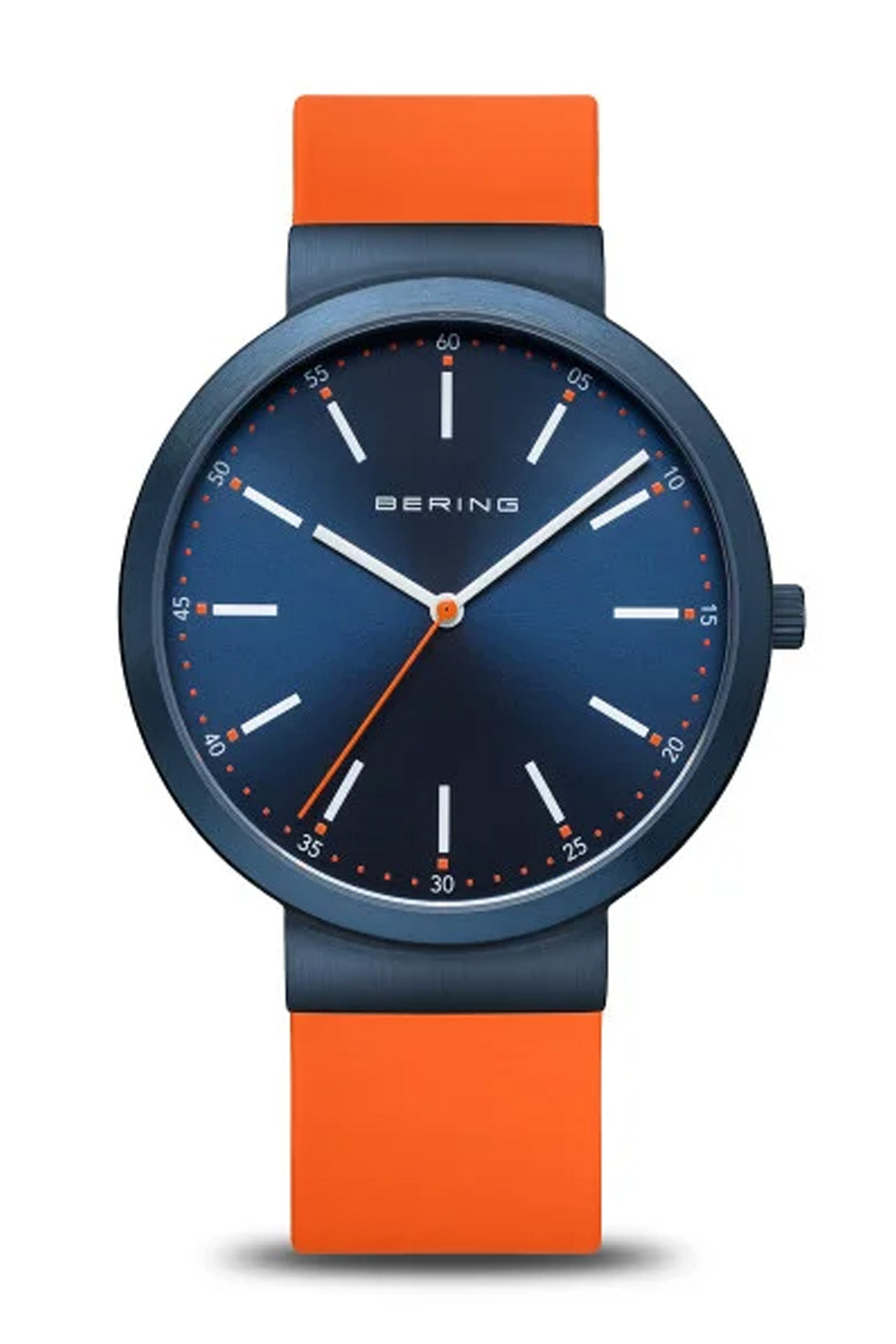 Bering Gents 41mm Blue Dial Blue Silicon Strap Watch-PEROZ Accessories