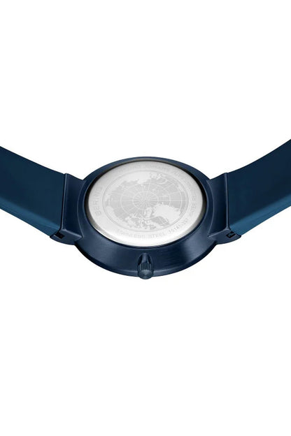 Bering Gents 41mm Blue Dial Blue Silicon Strap Watch-PEROZ Accessories
