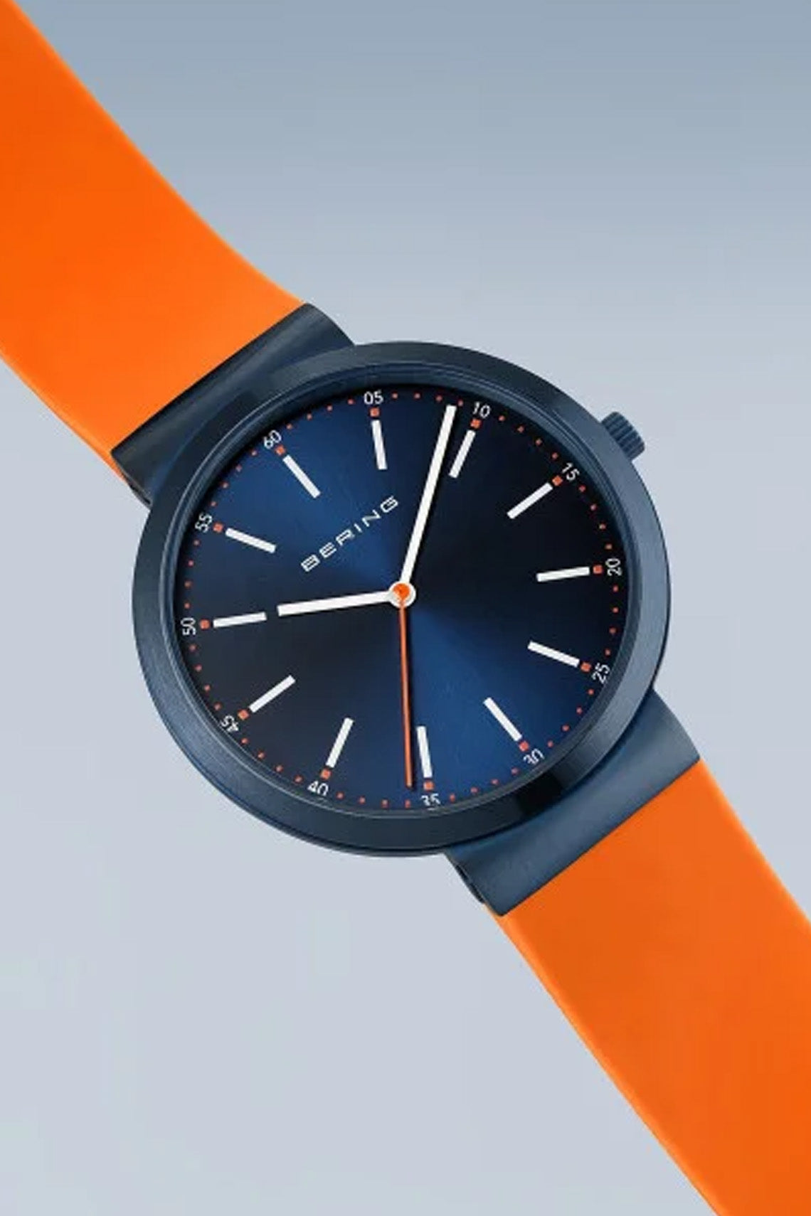 Bering Gents 41mm Blue Dial Blue Silicon Strap Watch-PEROZ Accessories