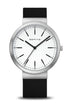 Bering Gents 41mm White Dial Black Silicon Strap Watch-PEROZ Accessories