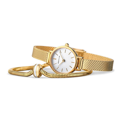 Bering Gift Set Lovely 26mm Gold Milanese Strap with Matching Bracelet Watch-PEROZ Accessories