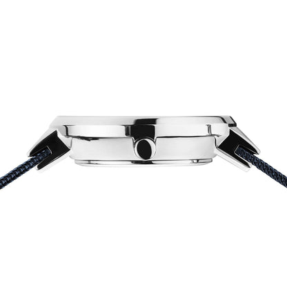 Bering Ladies Brushed Silver Solar Blue Watch-PEROZ Accessories