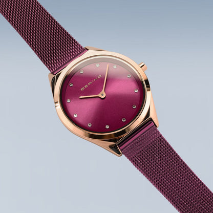 Bering Ladies Ultra Slim Purple Watch-PEROZ Accessories