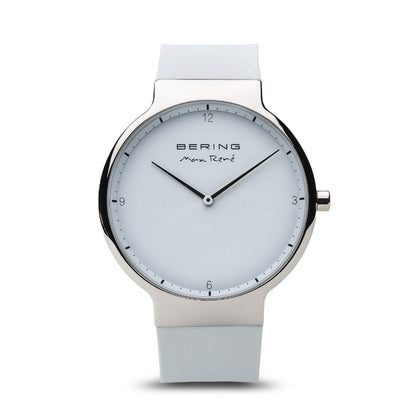 Bering Max René Polished Silver White Watch-PEROZ Accessories