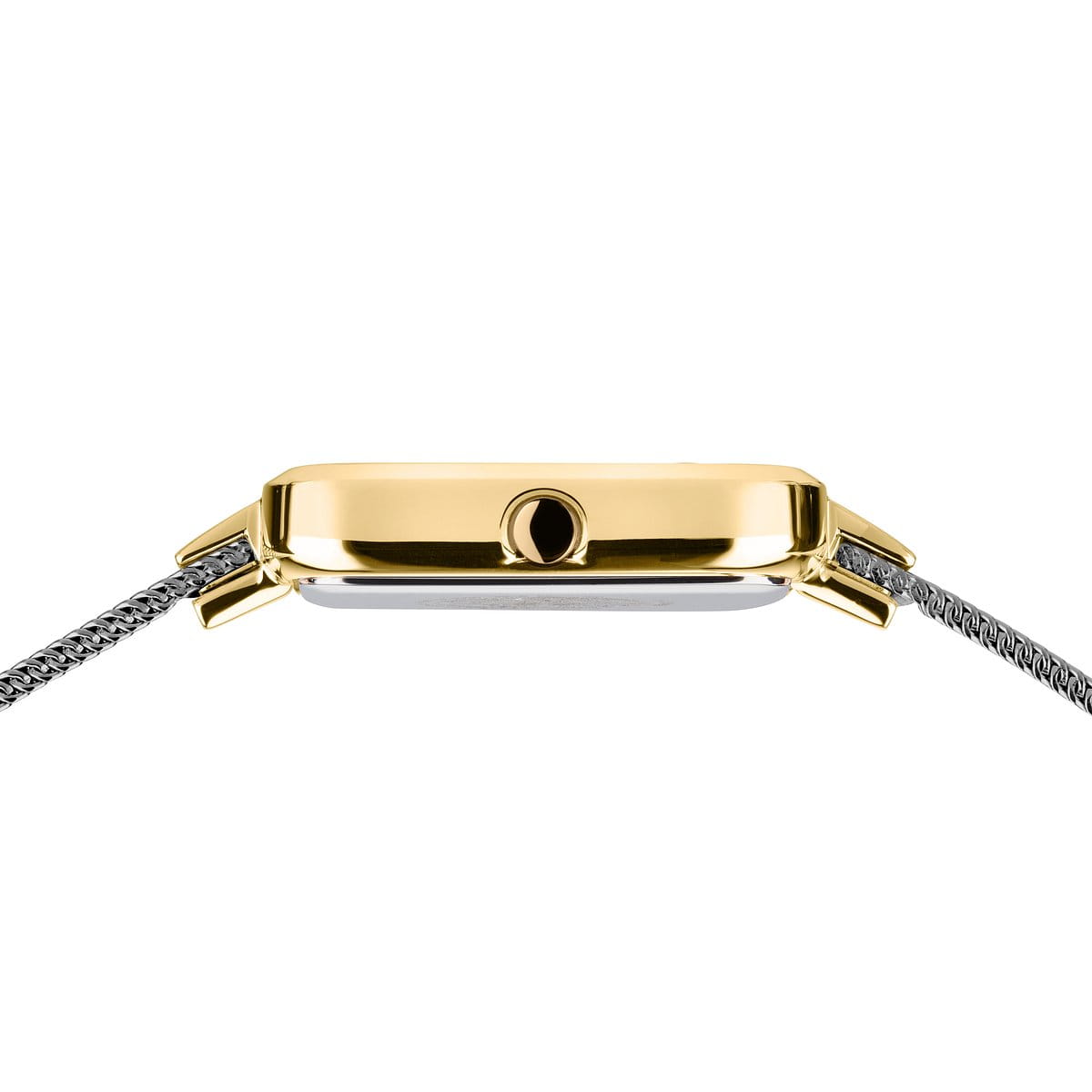 Bering Petite Square 35mm Silver Gold Milanese Strap Watch-PEROZ Accessories