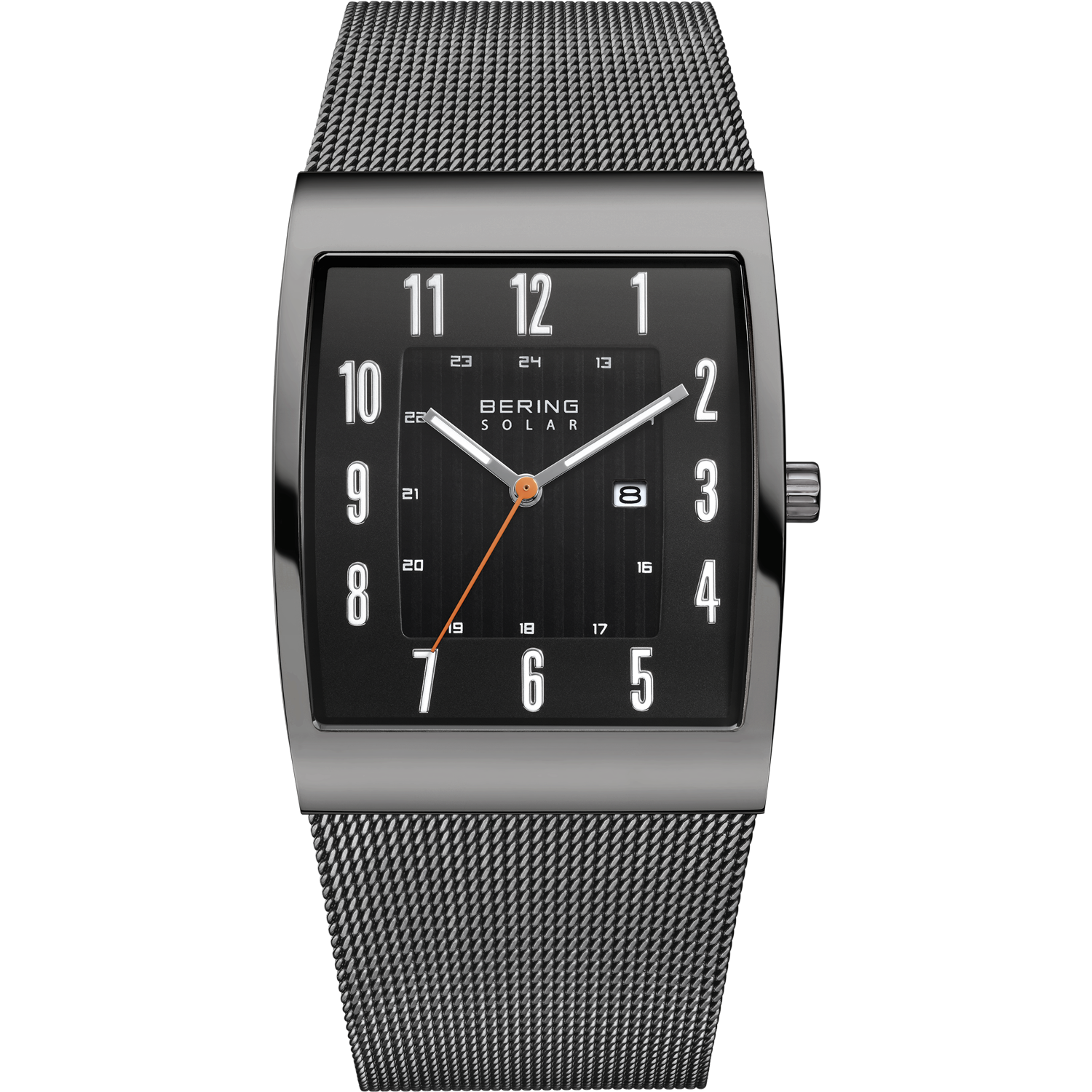 Bering Slim Solar Rectangular Grey Watch-PEROZ Accessories