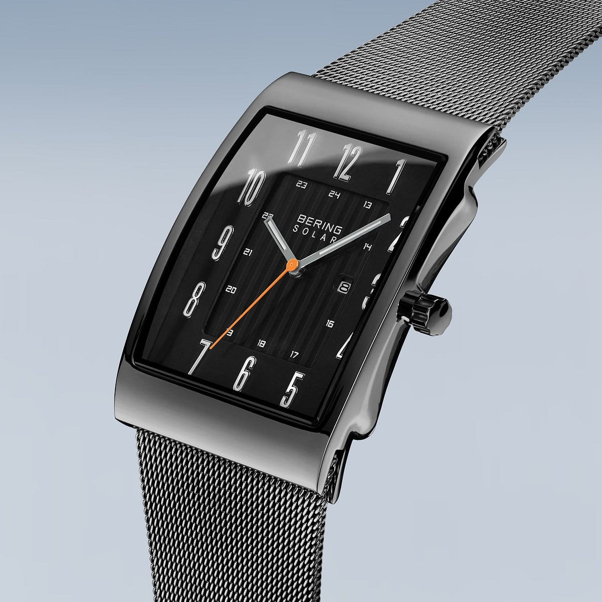 Bering Slim Solar Rectangular Grey Watch-PEROZ Accessories