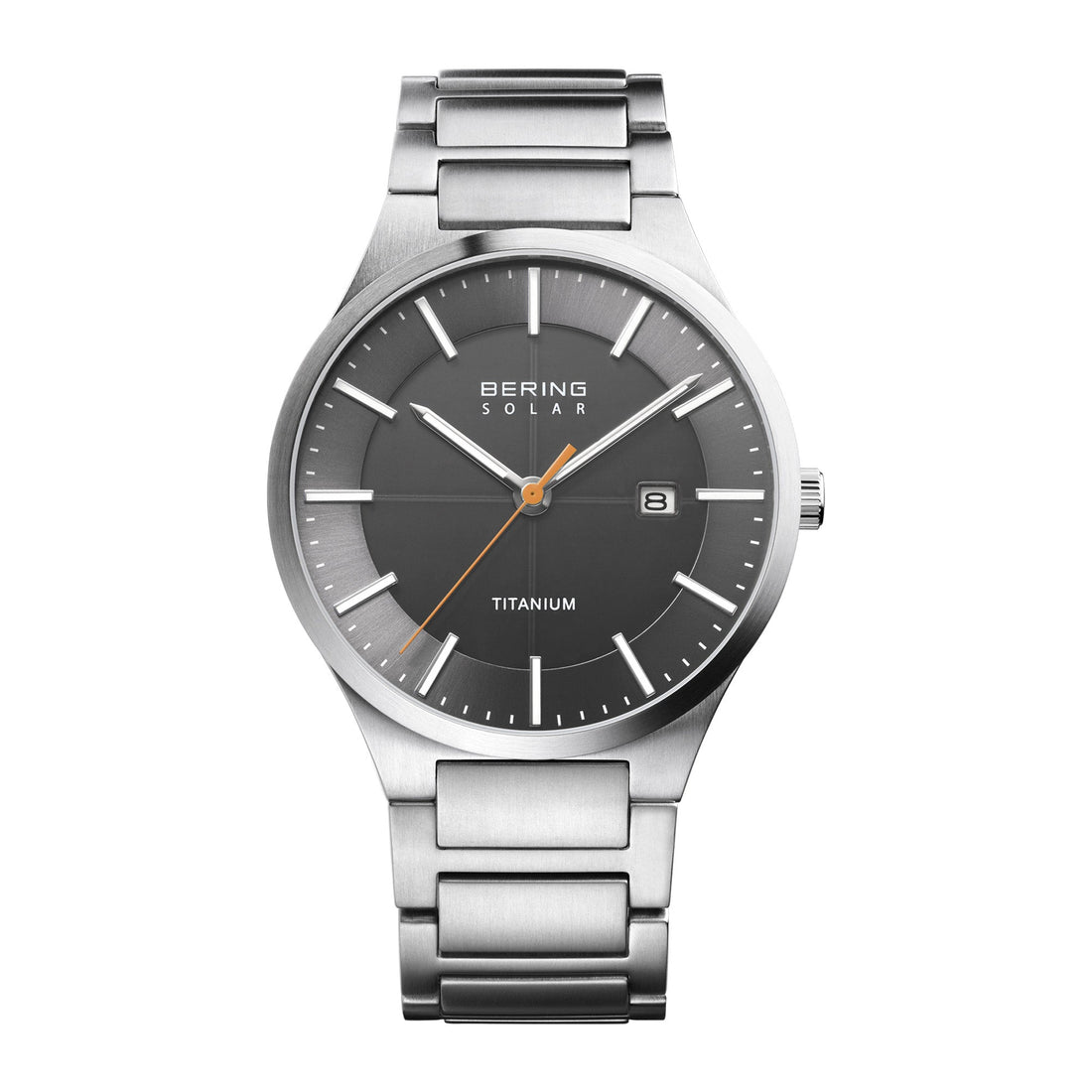 Bering Solar 39mm Grey Titanium Links Strap Watch-PEROZ Accessories