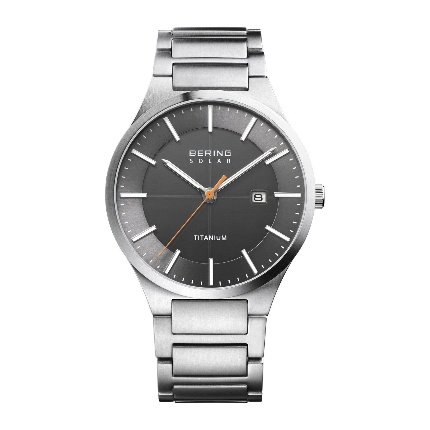 Bering Solar 39mm Grey Titanium Links Strap Watch-PEROZ Accessories