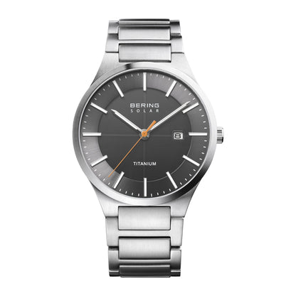 Bering Solar 39mm Grey Titanium Links Strap Watch-PEROZ Accessories