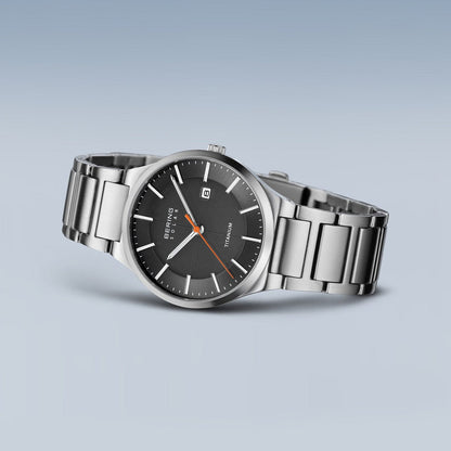 Bering Solar 39mm Grey Titanium Links Strap Watch-PEROZ Accessories